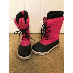 Rugged Outback girls pink‎ quilted winter boots size 2 NWOT water resistant